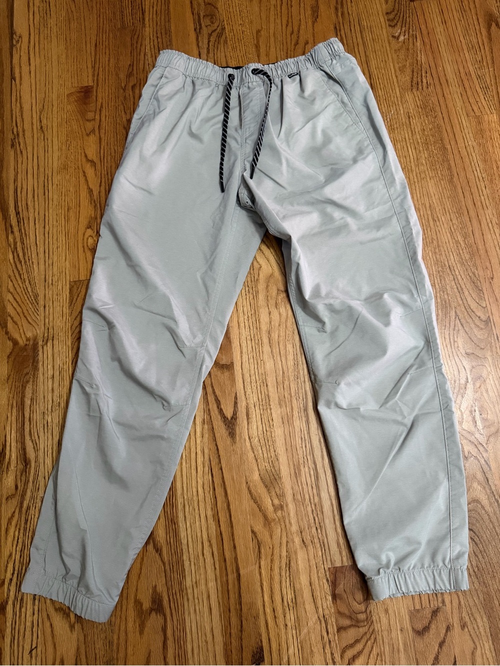 Hurley Light Gray Elastic-Waist Joggers with Drawstring